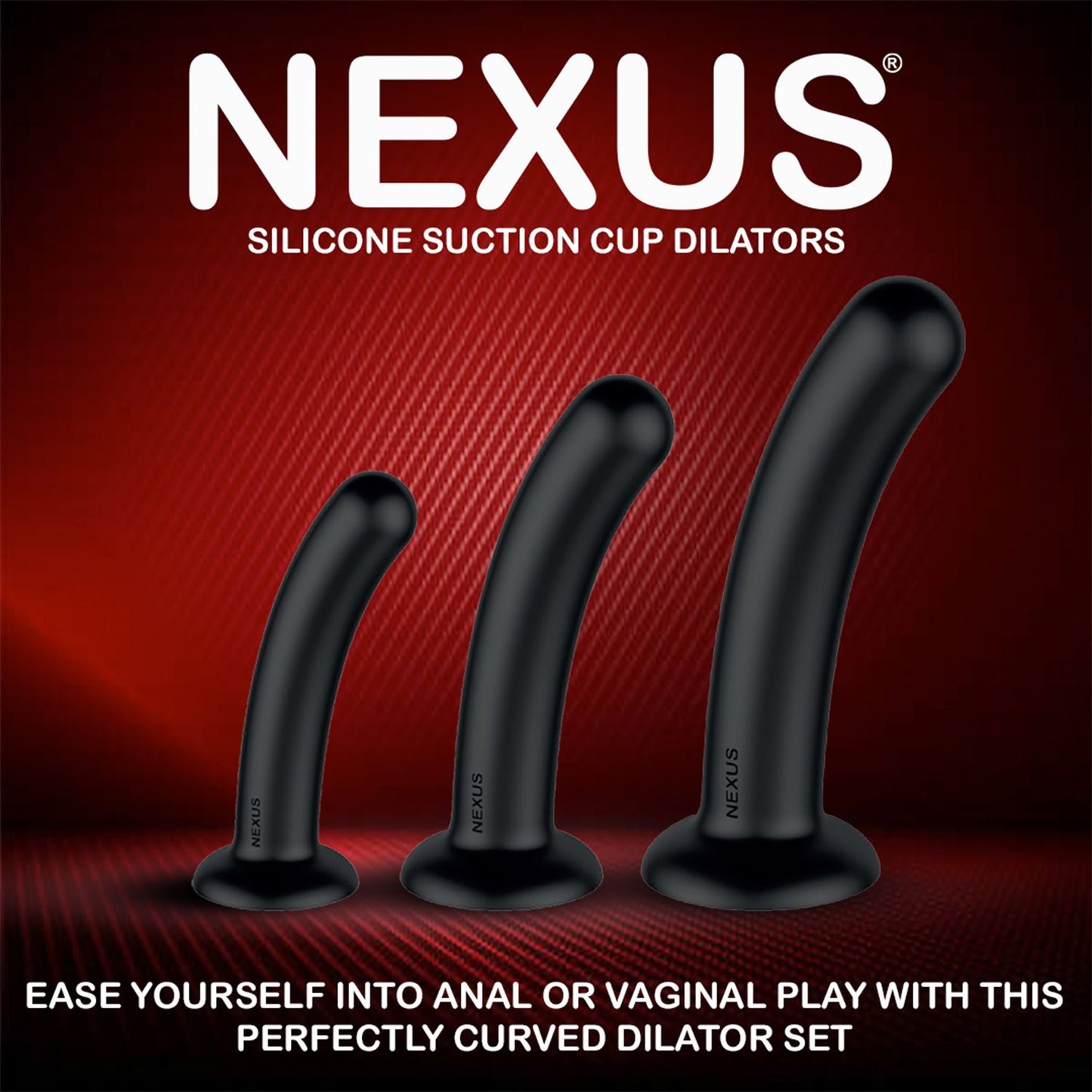 Nexus - Dilator Set Silicone Anal Dildos - Black