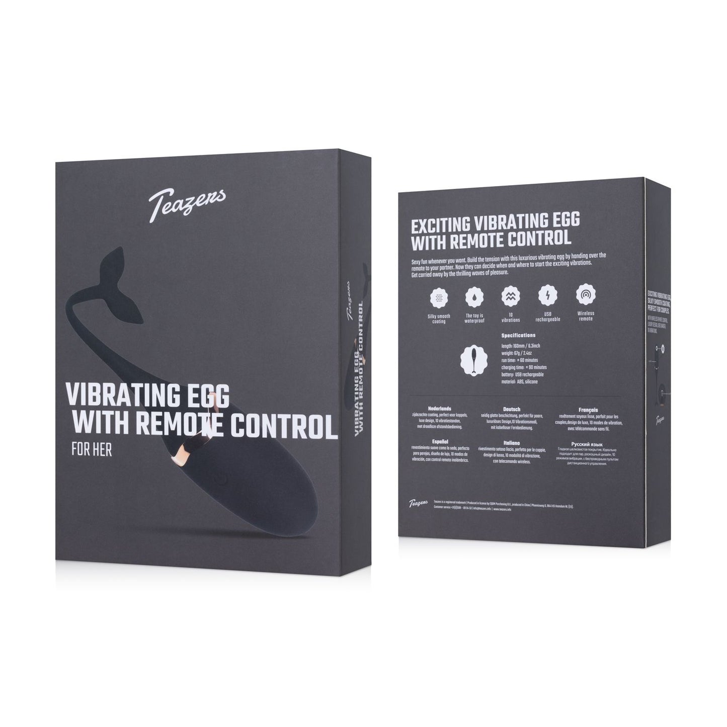 Teazers – Vibrating Egg With Remote – Black
