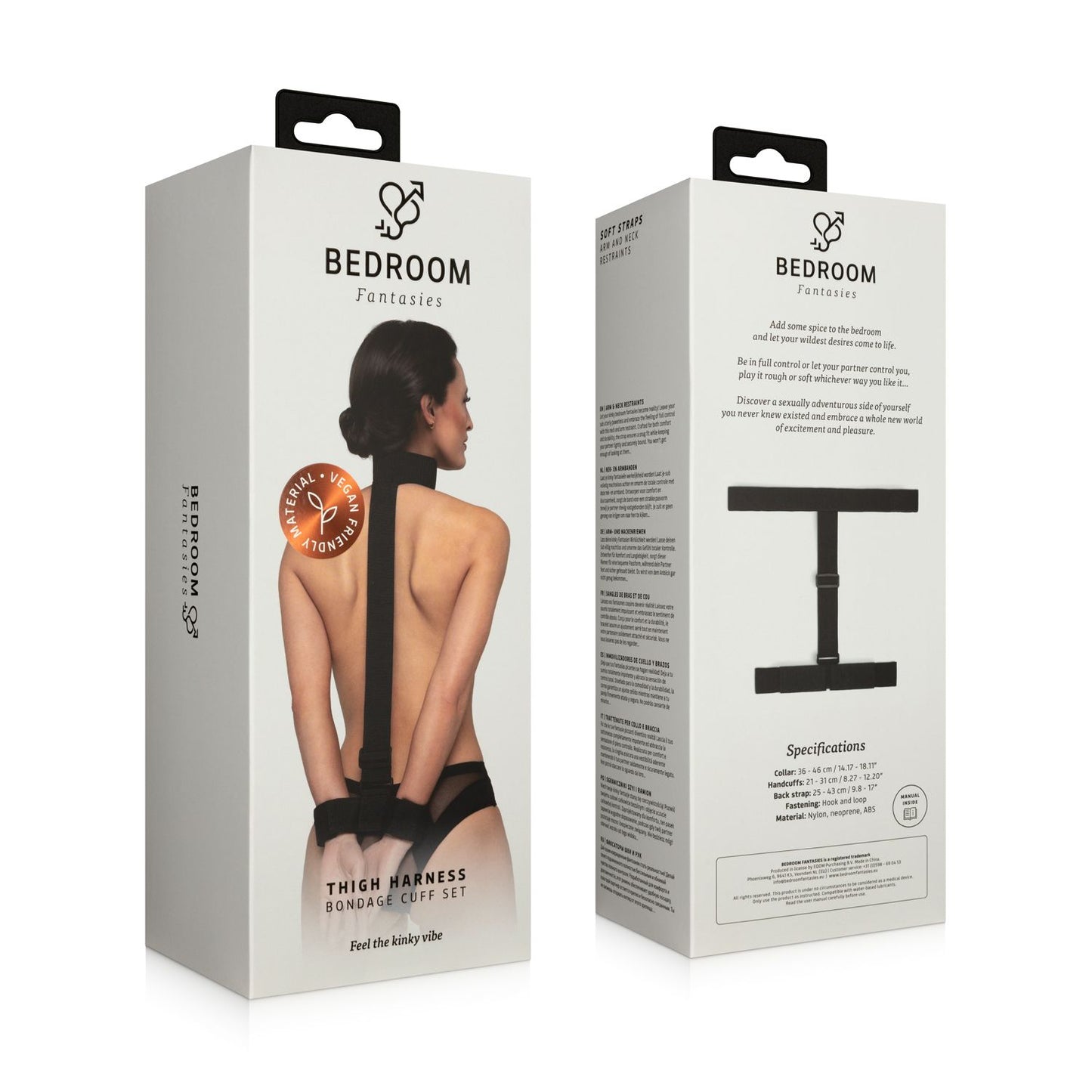 Bedroom Fantasies - Soft Straps Arm and Neck Restraints Black