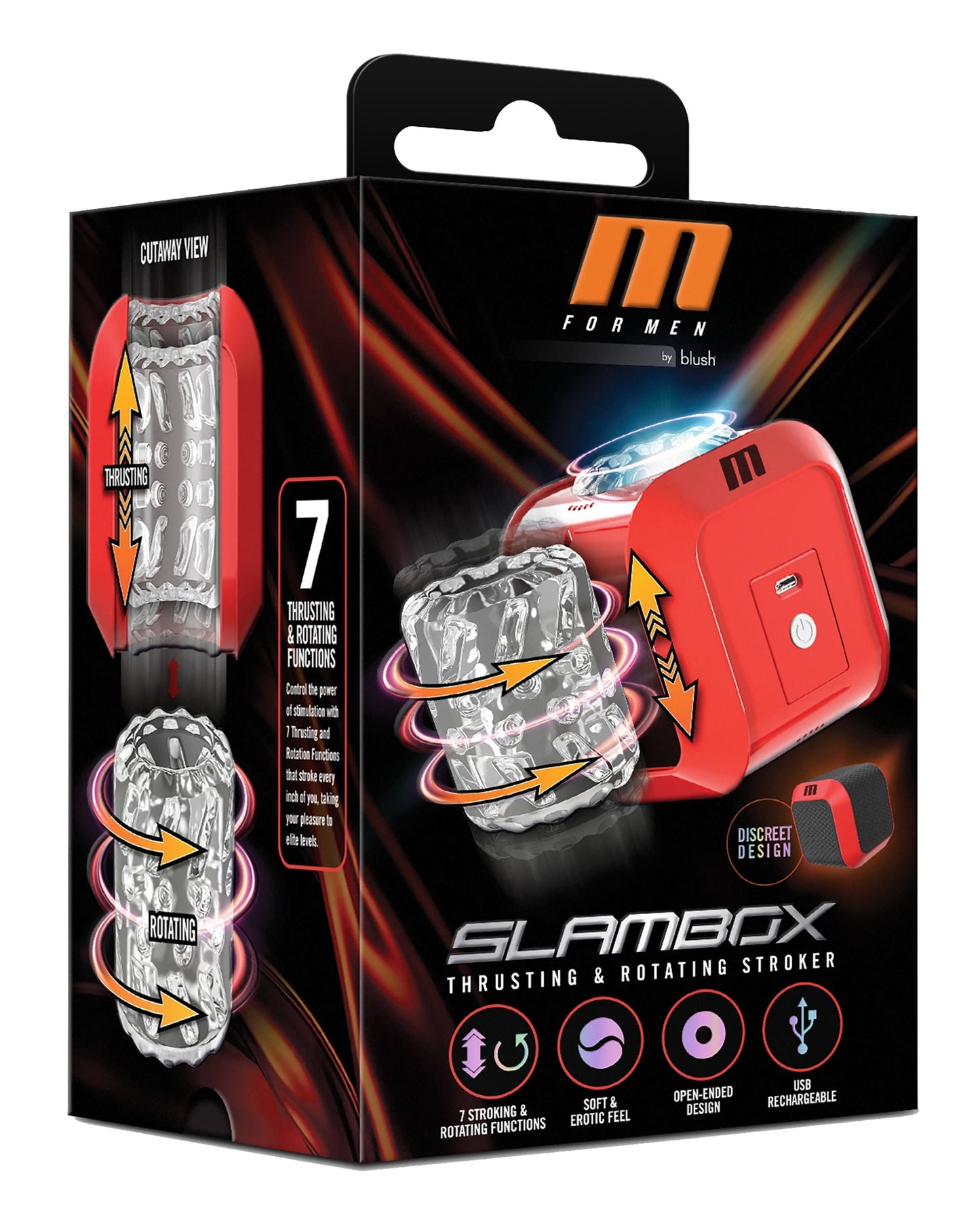Blush Novelties SlamBox Masturbator Red/Black | M For Men