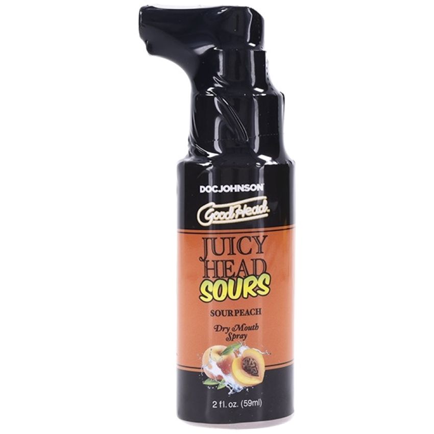 Doc Johnson GoodHead Juicy Head Dry Mouth Spray Sour Peach 59 ml lubricant bottle
