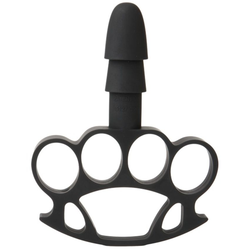 Doc Johnson VacULock Knuckle Up Black dildo