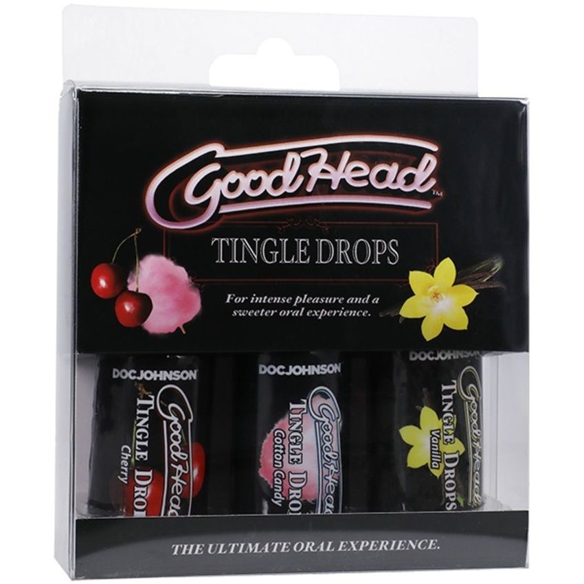 Doc Johnson - GoodHead Tingle Drops 3 Flavors - 29 ml