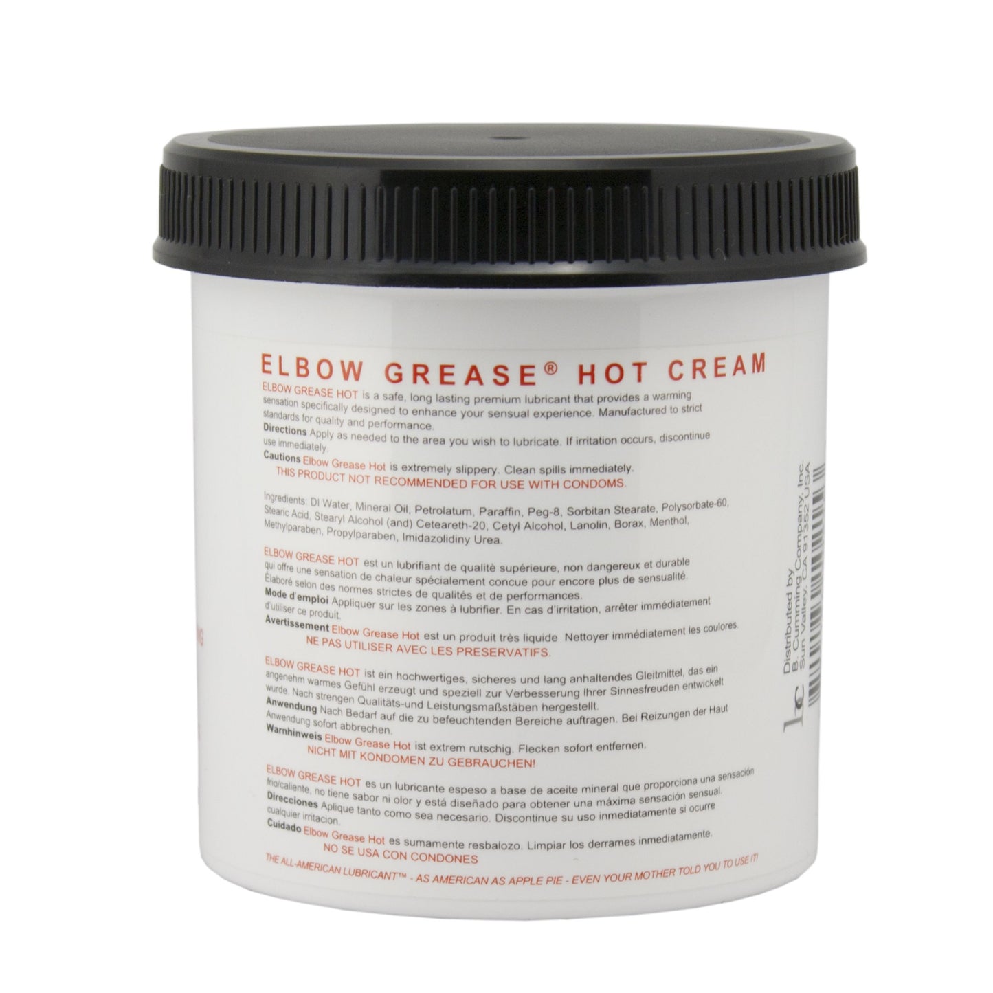 Elbow Grease - Hot Cream Jar - 443 ml