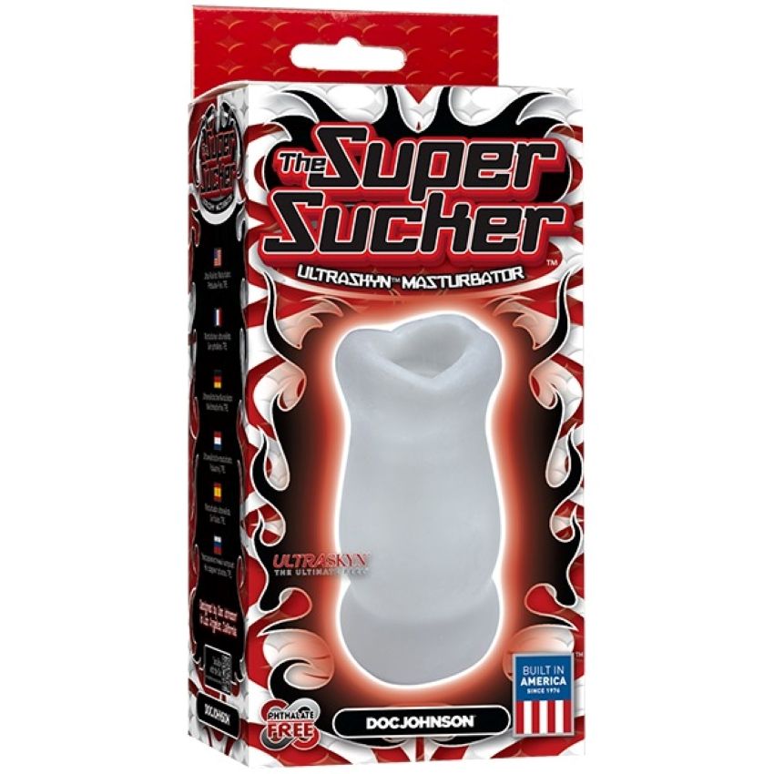 Doc Johnson - The Super Sucker Ultraskyn Masturbator - Transparent – Male Masturbator
