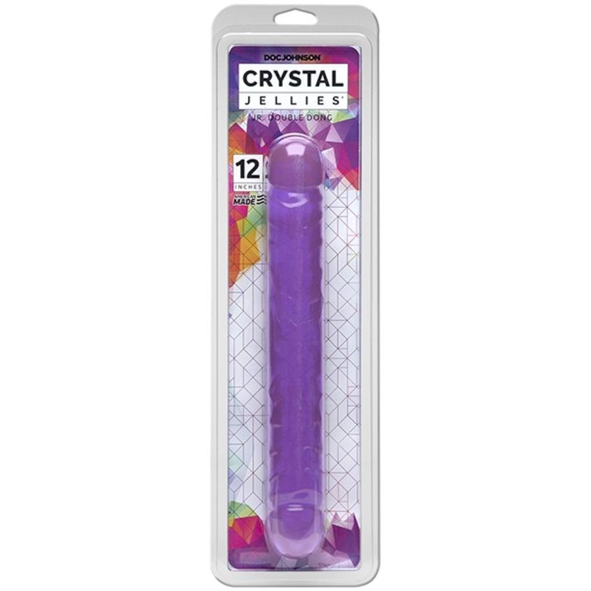 Doc Johnson - Crystal Jellies Jr. Double Dong - Purple