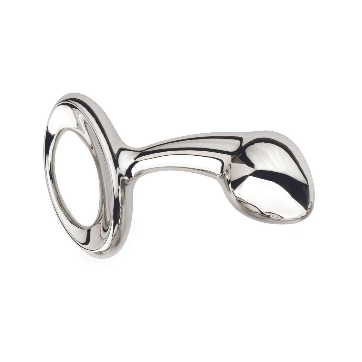 Njoy Pure Plug silver stainless steel butt plug with ring base