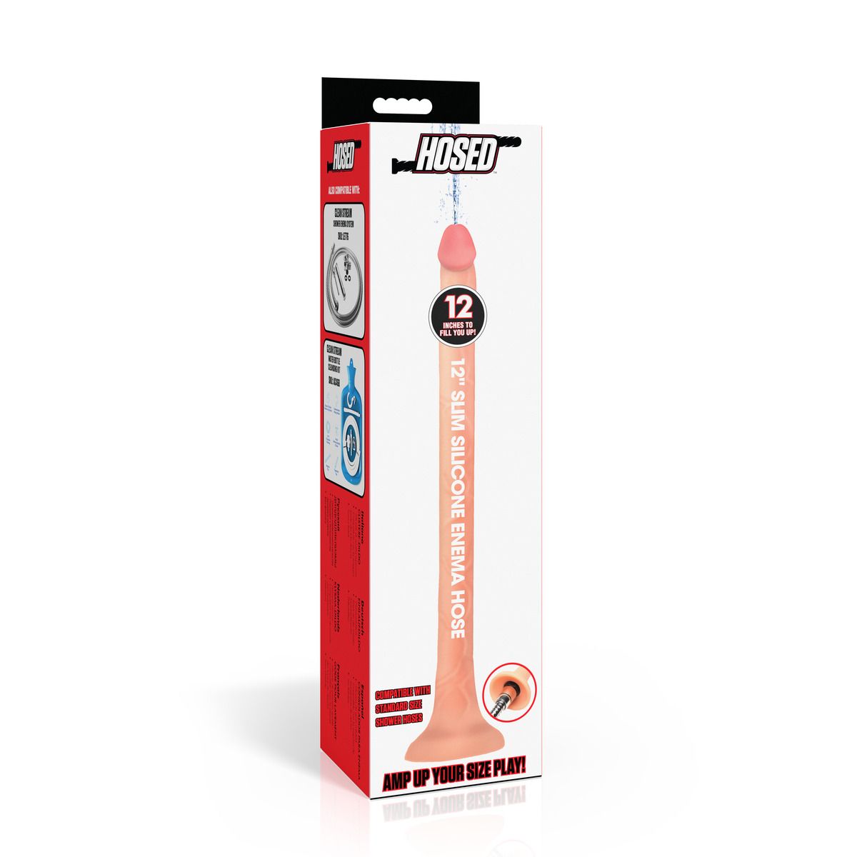 12 Inch (30 cm) Slim Silicone Enema Hose | Hosed