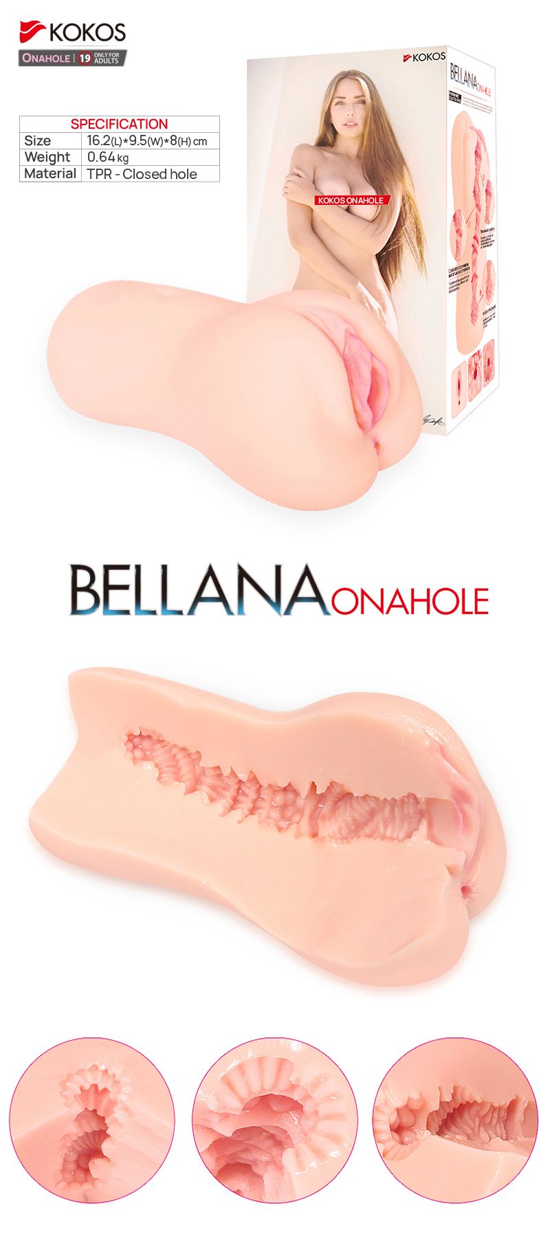 Bellana Onahole L Masturbator | Kokos