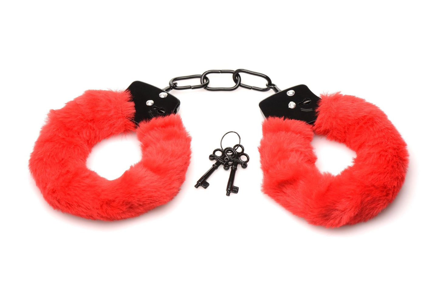 XR Brands - Cuffed In Fur Handcuffs Red