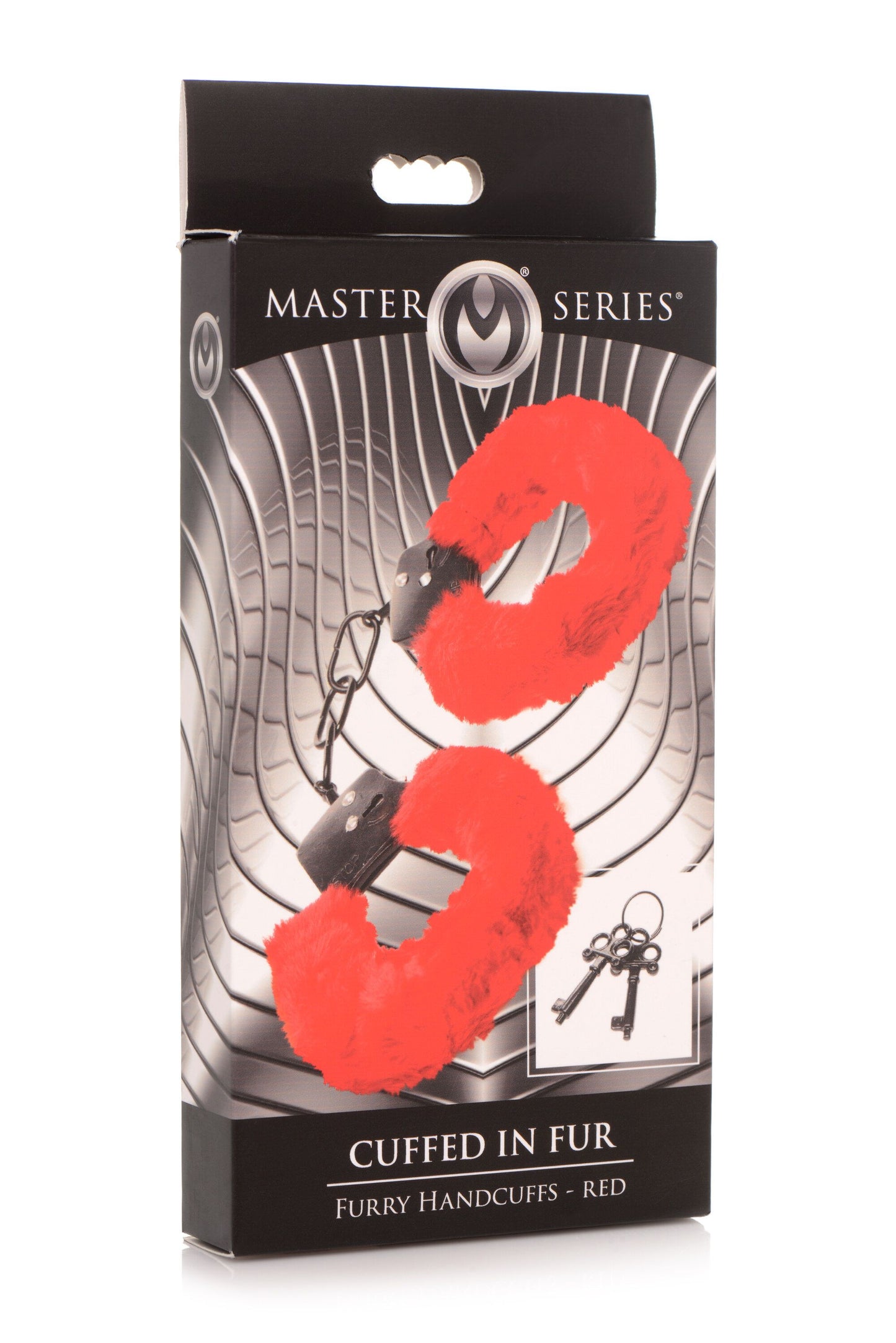XR Brands - Cuffed in Fur Handcuffs - Red – Bondage Handcuffs