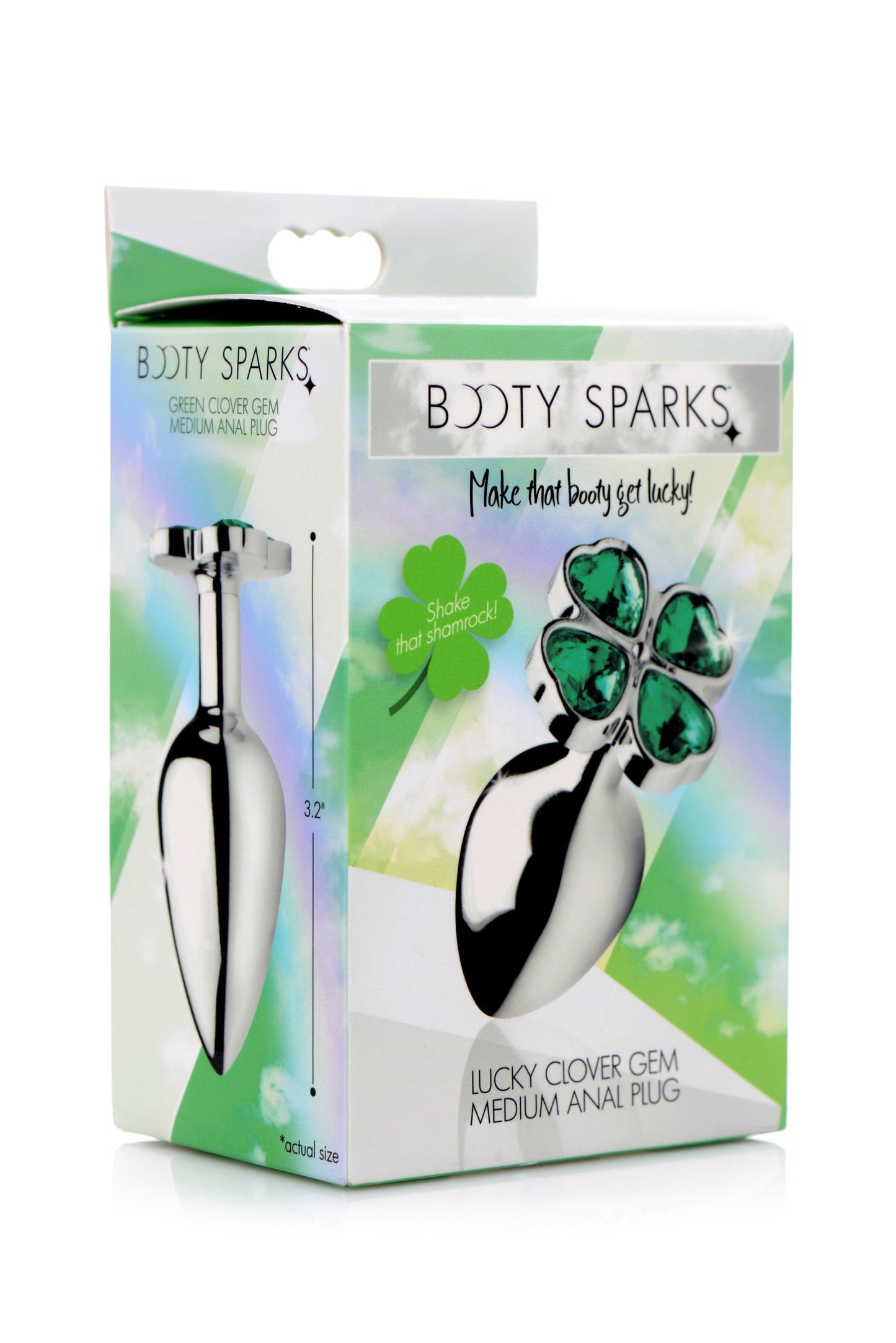 Booty Sparks - Lucky Clover Anal Plug - Medium Green