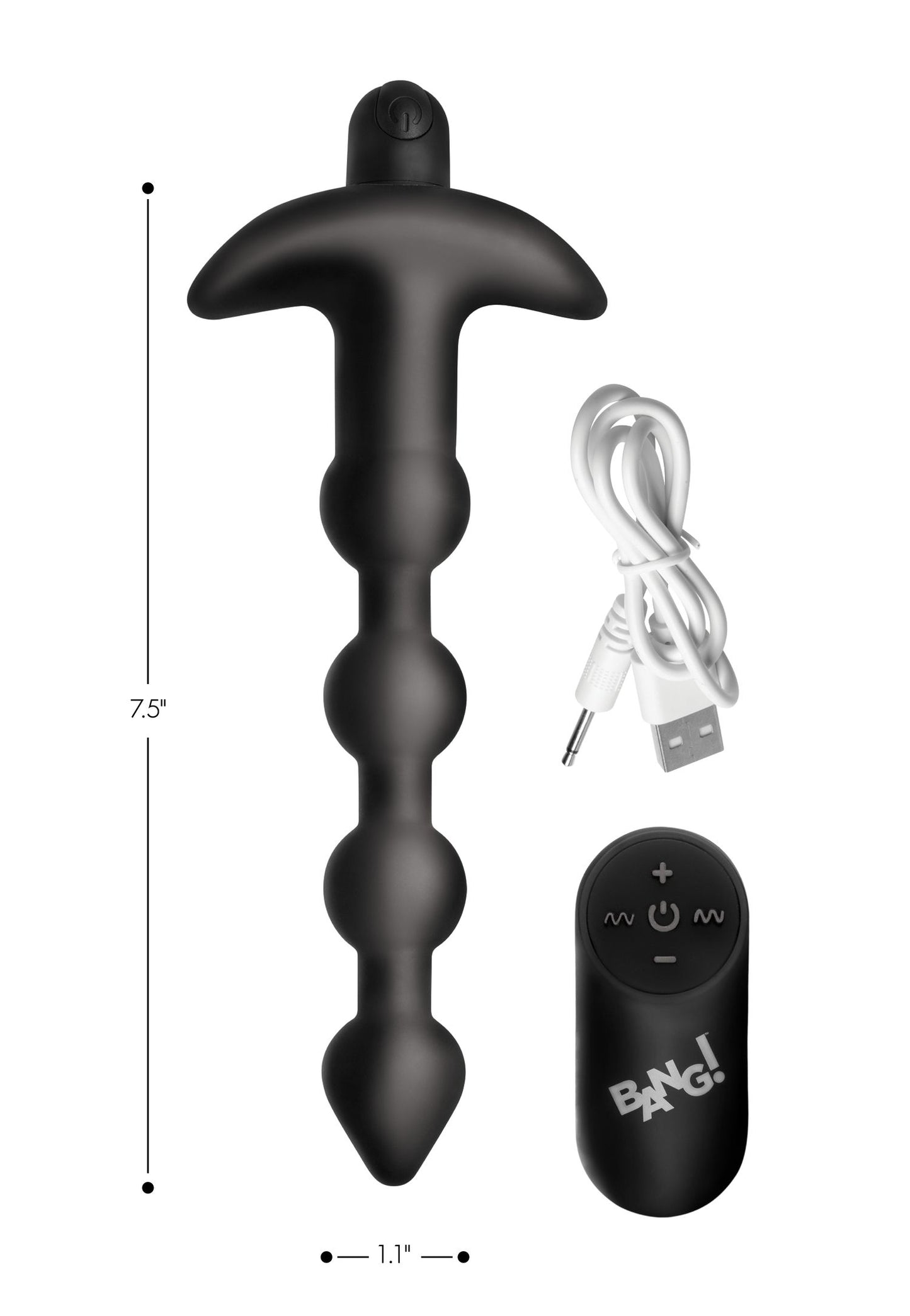 BANG! 28X Remote Control Vibrating Silicone Anal Beads | XR Brands