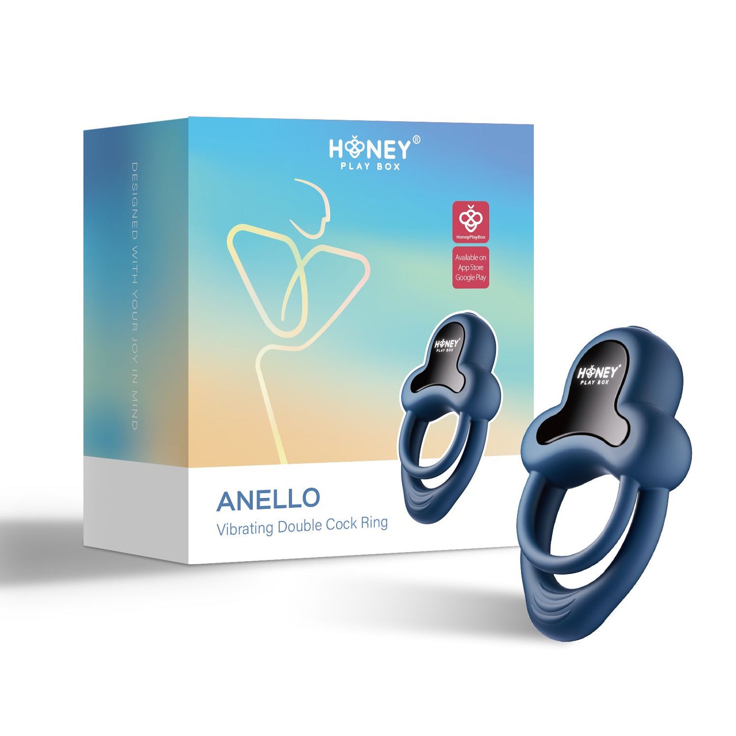 HoneyPlayBox - Anello-App-Controlled Vibrating Double Cock Ring & Clitoris – Vibrating Cock Ring