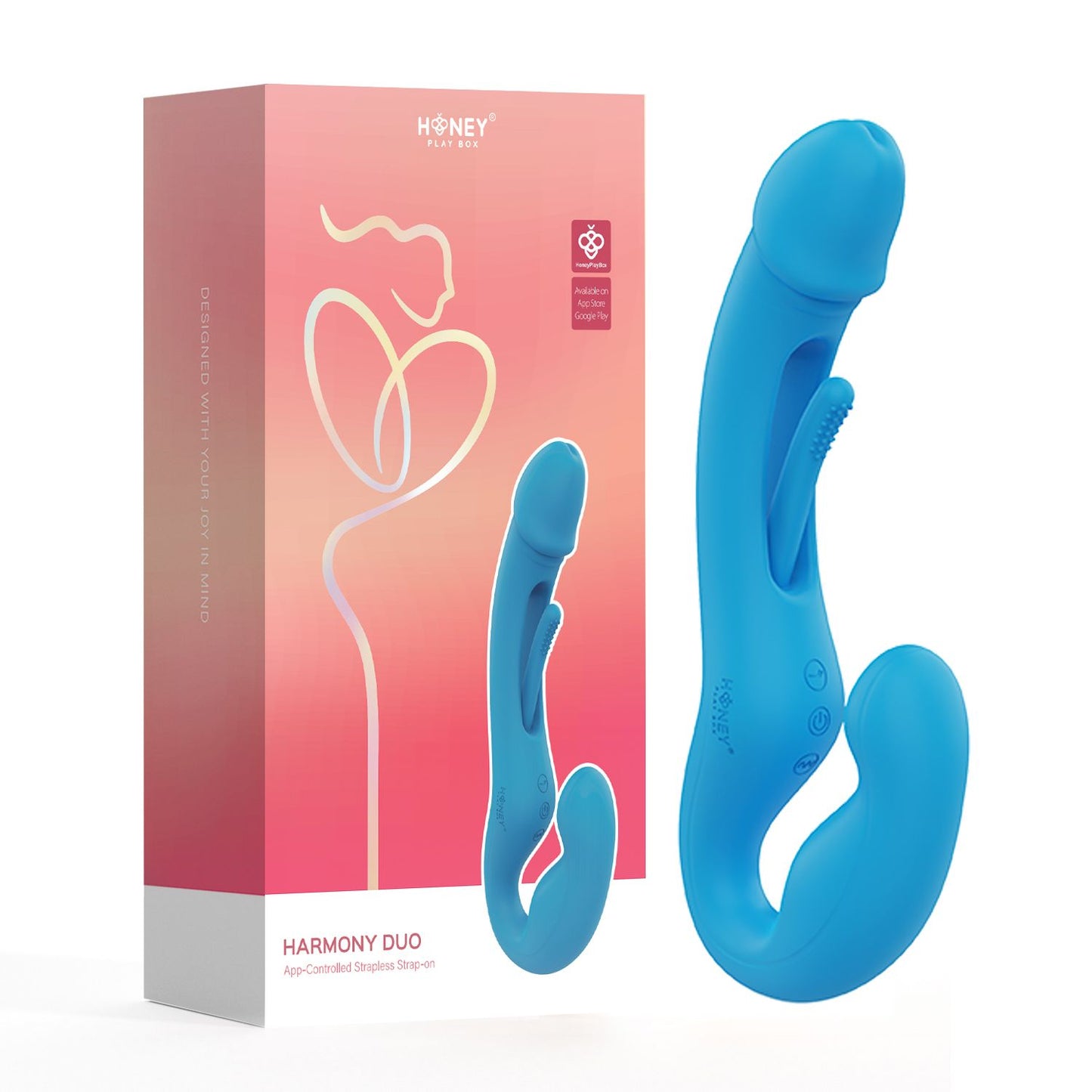 App-Controlled Strapless Couples Vibrator | Honeyplaybox