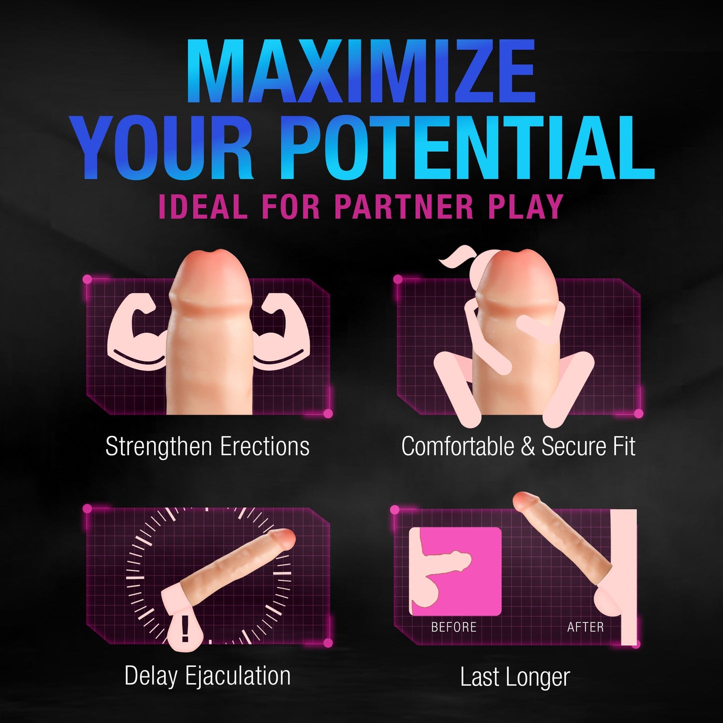 Performance Plus Tenacity Penis Xtender Silicone | Blush