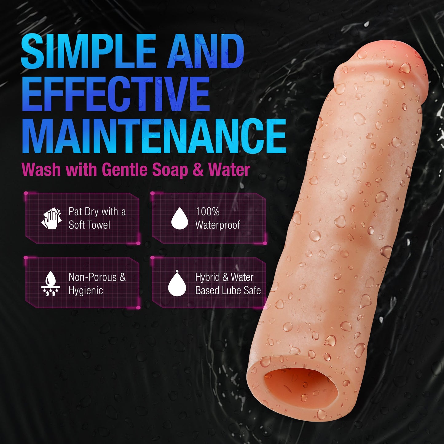 Blush - Performance Plus Tenacity Penis Xtender Silicone - 5 cm – Penis Pump