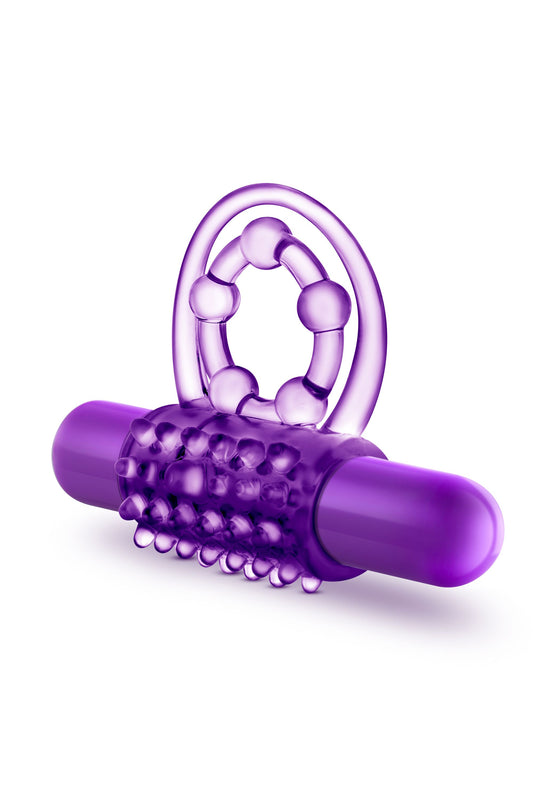 Play With Me The Player Vibrating Double Strap Cock Ring | Blush