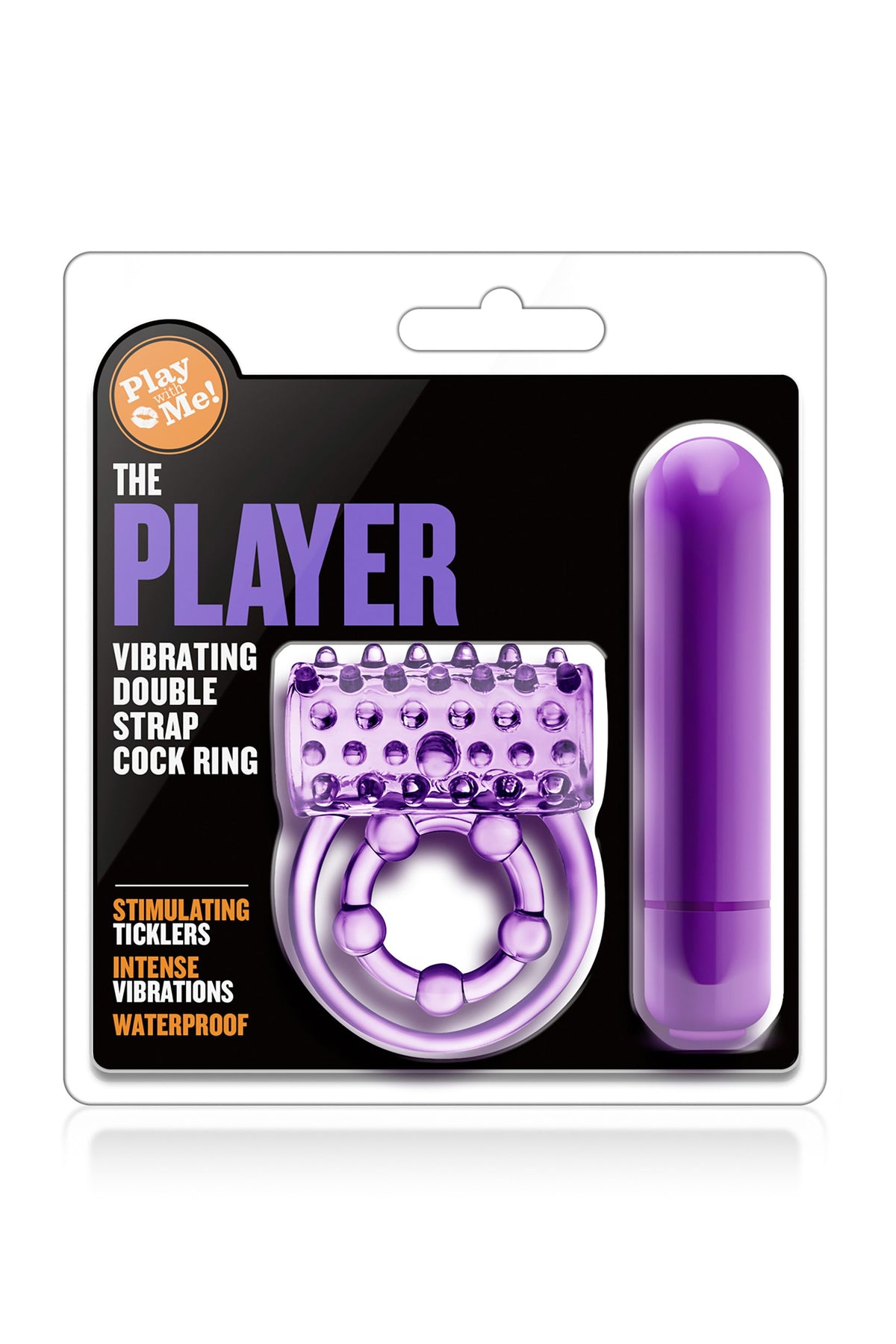 Play With Me The Player Vibrating Double Strap Cock Ring | Blush