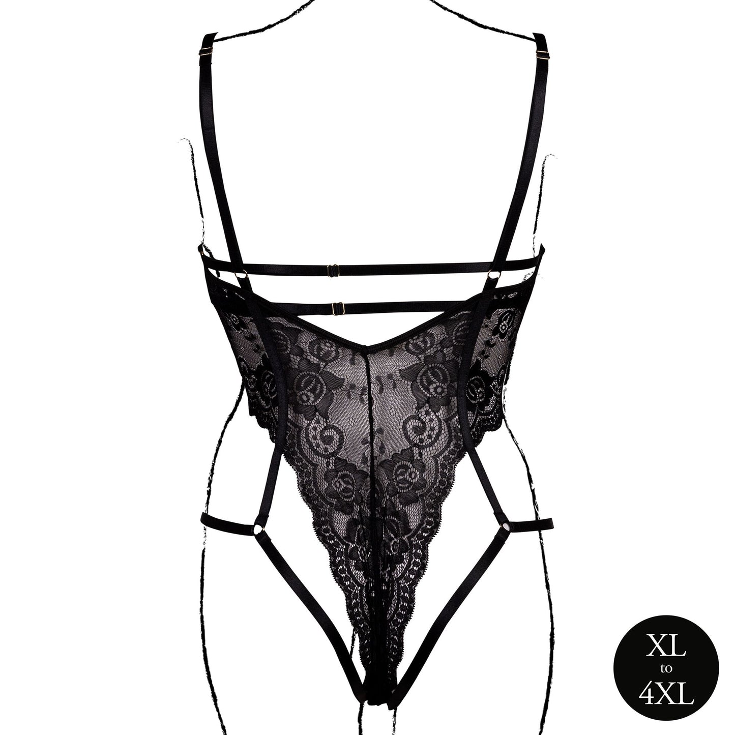 Le Désir – Open Cup Lace Bodysuit with Underwire - Black – Open Cup Bra