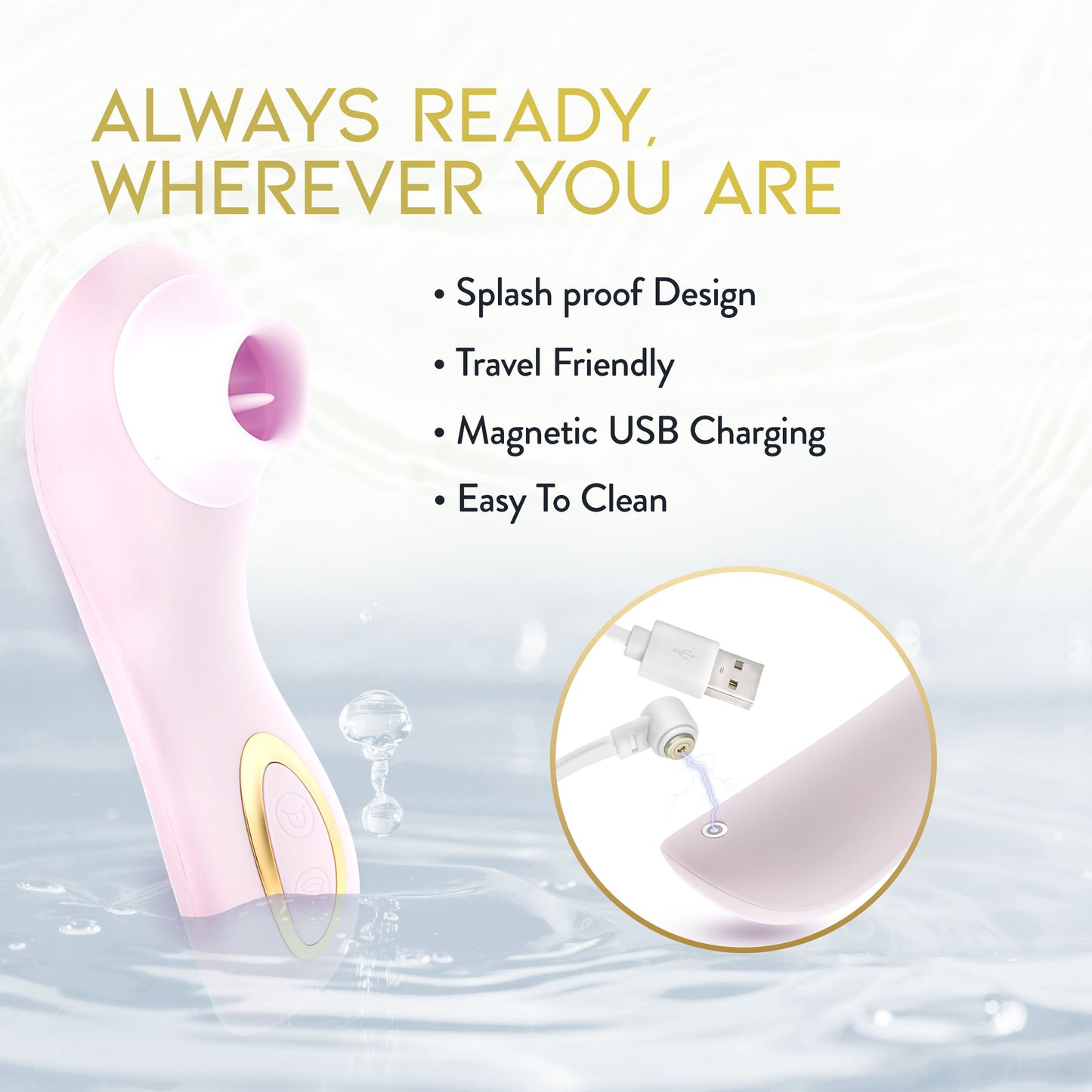Delice Fleur Air Pulsing Vibrator Barely | Blush