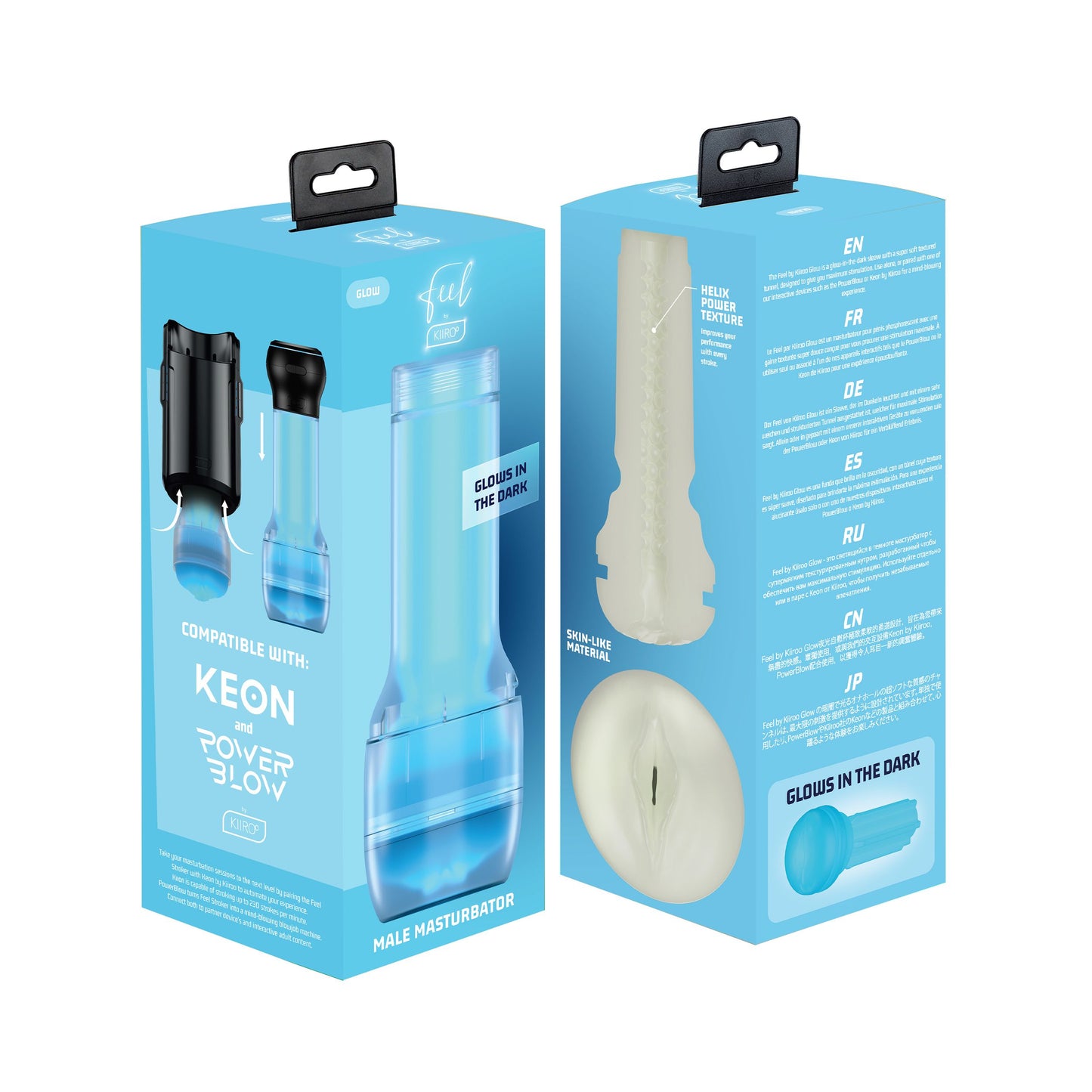 Kiiroo - FeelGlow Stroker - Glow-in-the-Dark Black
