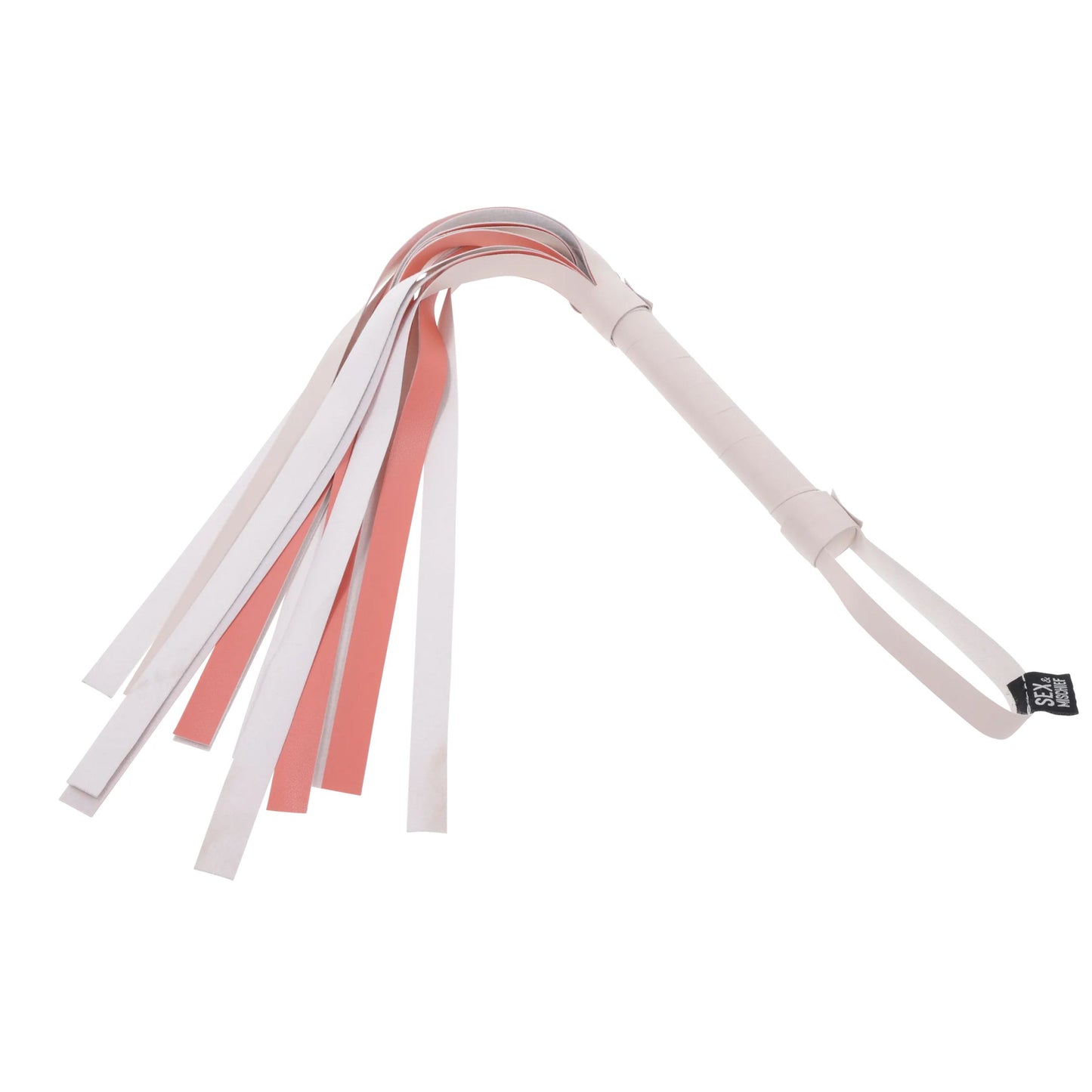 Sportsheets – S&M Peaches ‘n CreaMe Stripe Flogger – Cream & Orange