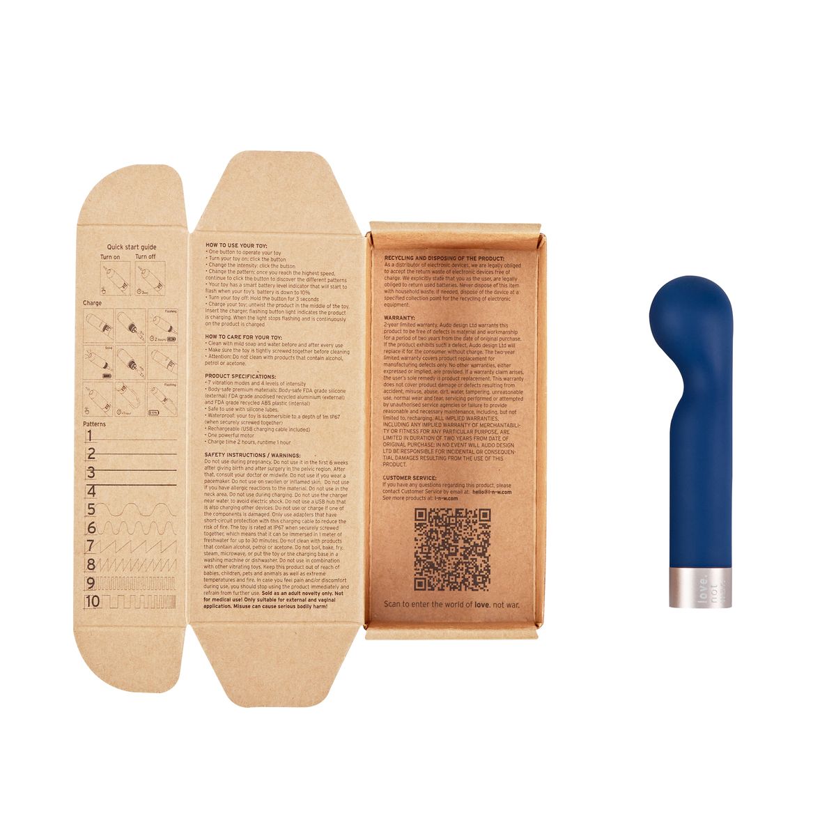 Love Not War – Kama G-Spot Vibrator – Blue – G Spot Vibrator