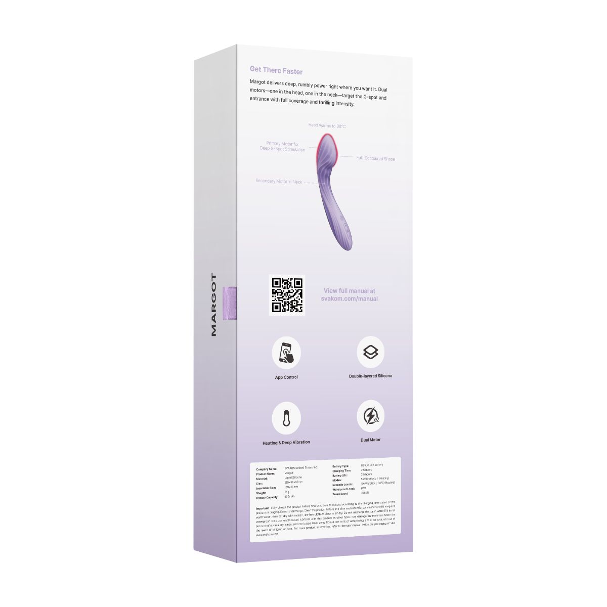 Margot App Controlled Dual Motor G-Spot Vibrator | Svakom