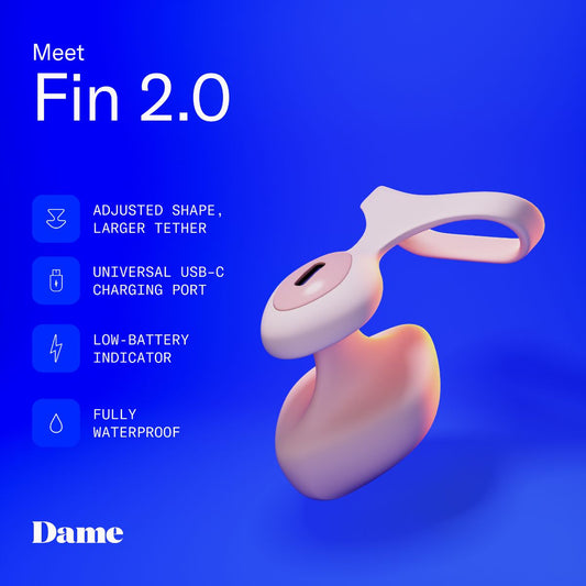 Dame - Fin 2.0 Finger Vibrator - Quartz – Mini Finger Vibrator