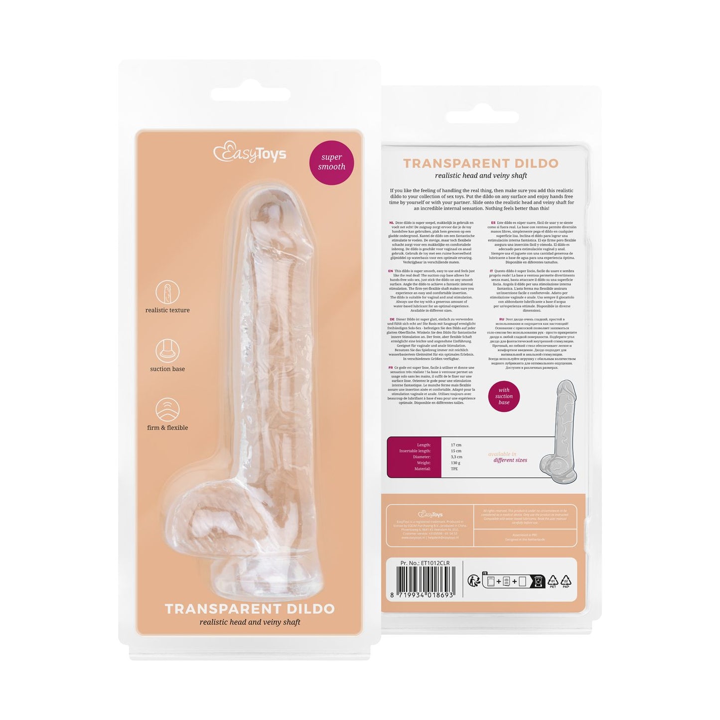 Jelly Dildo with Balls 5.9 Inch (15 cm) | EasyToys