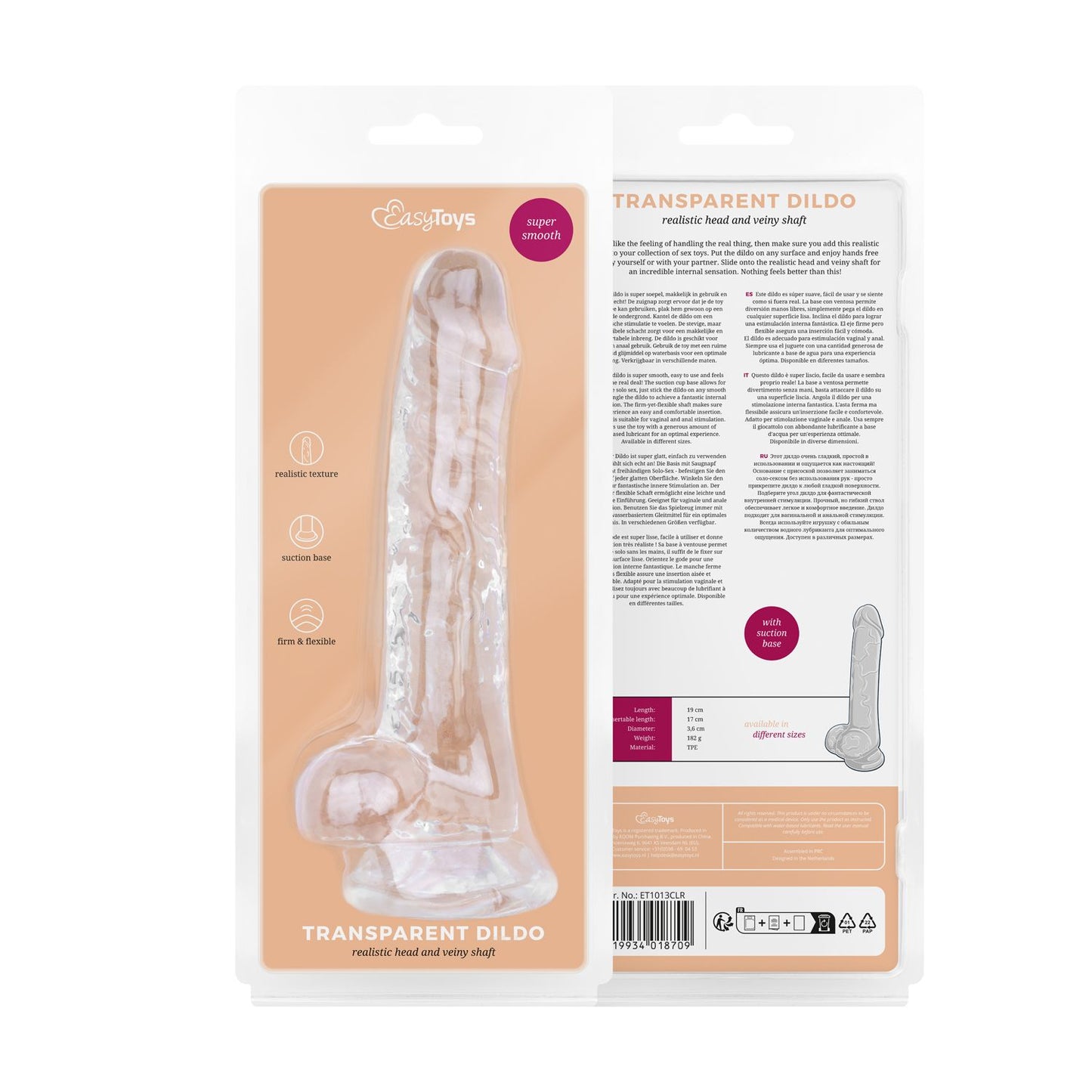 Jelly Dildo with Balls 6.7 Inch (17 cm) | EasyToys