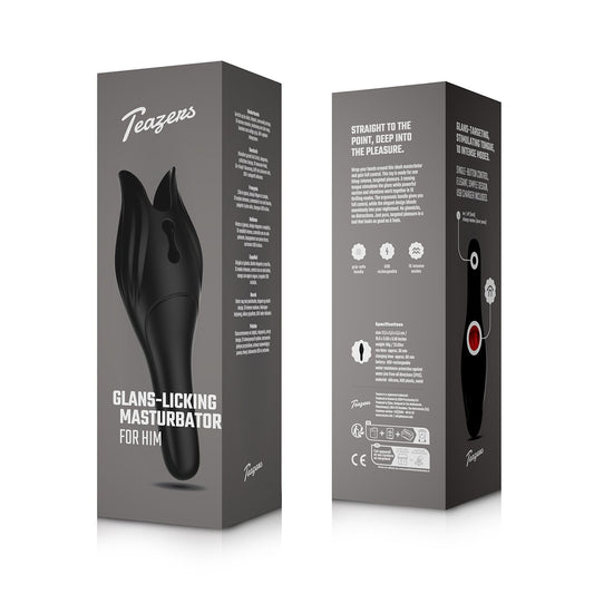 Teazers - Glans-Licking Masturbator - Black – Male Masturbator