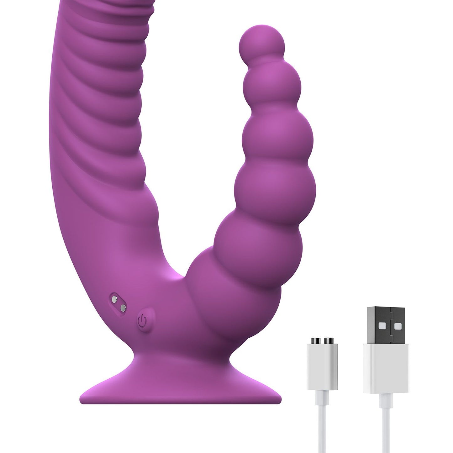 Teazers - Vibrador Duplo com Ventosa e Controlo Remoto - Roxo