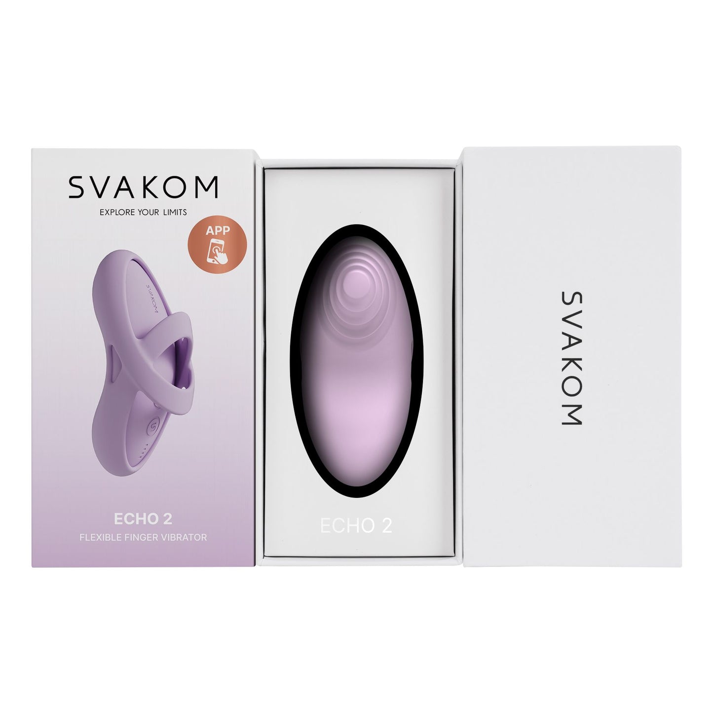 Echo 2 Finger Vibrator Pink Lilac | Svakom