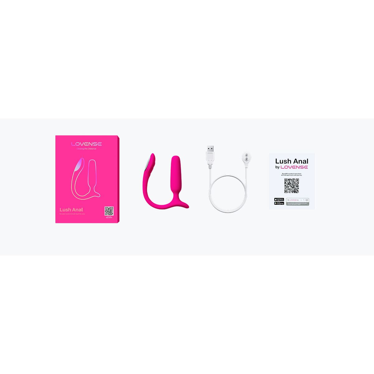 Lovense – Lush Anal Vibrator – Pink – Anal Vibrator for Couples