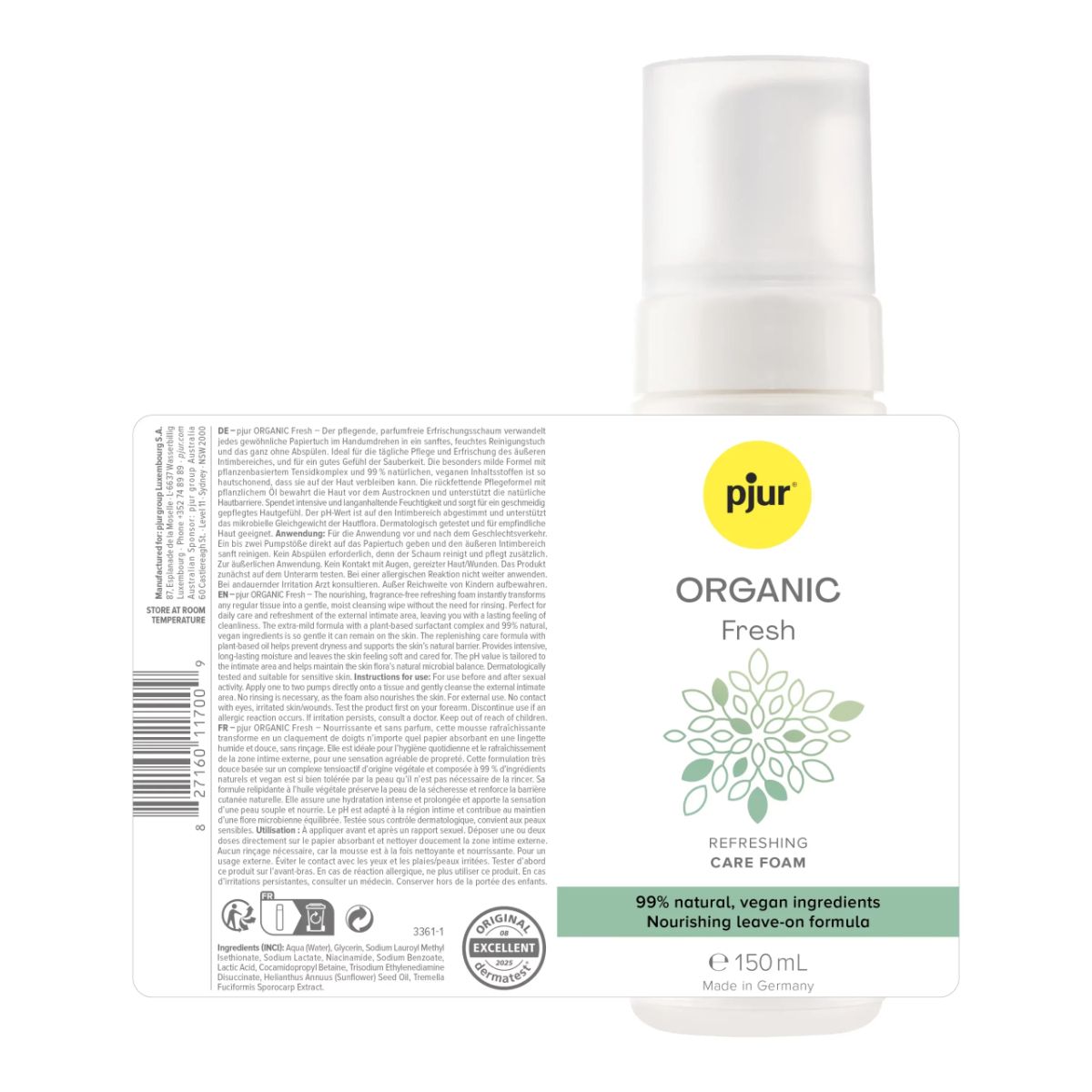 Pjur - Espuma Íntima Fresca BIO - 150ml