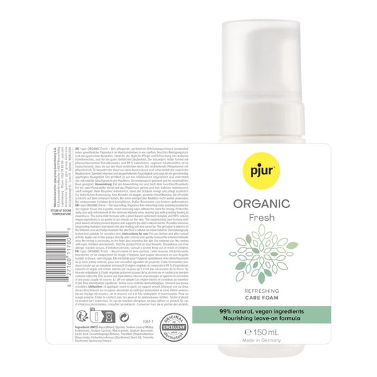 Pjur - Organic Fresh Intimate Foam - 150ml – Lubricant