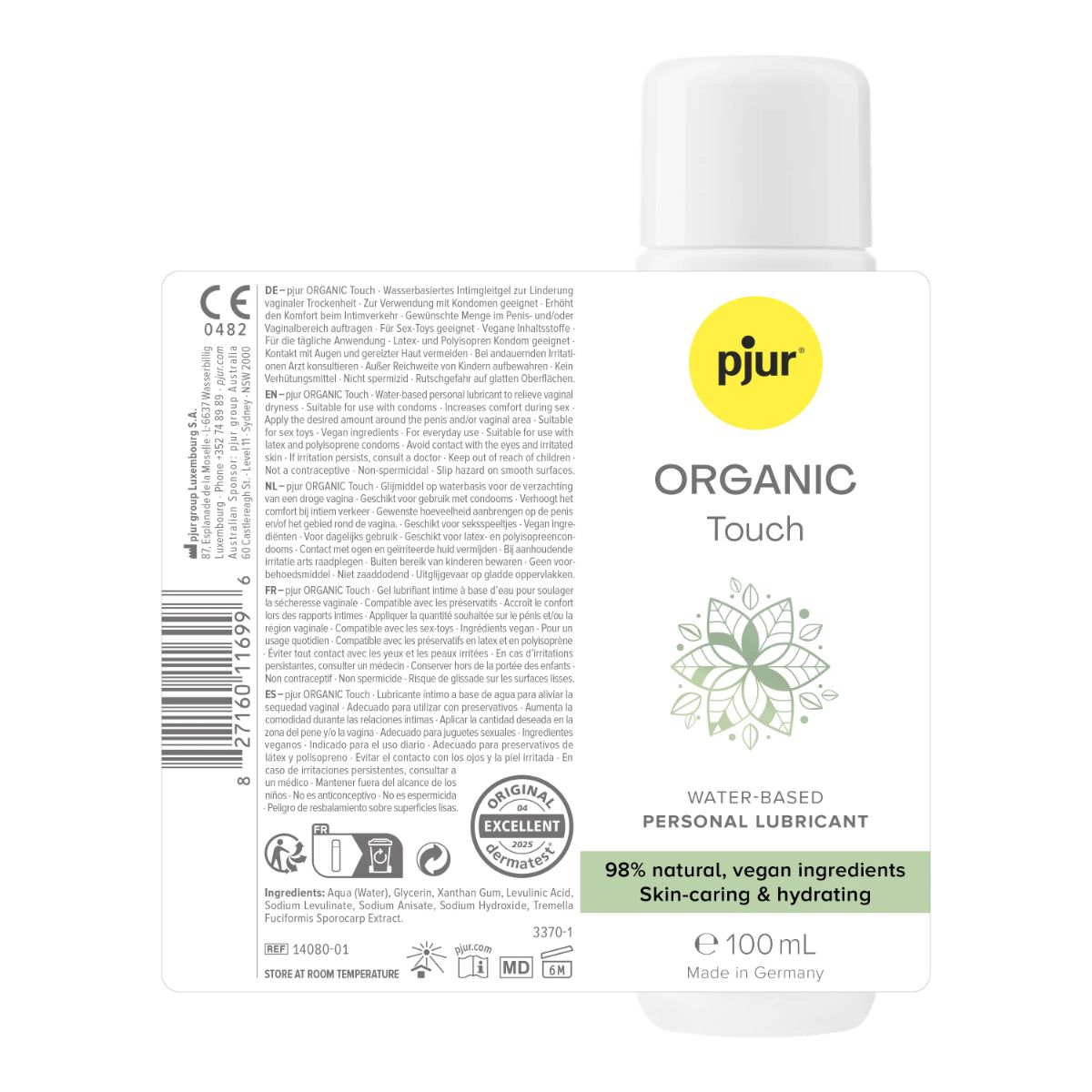 Pjur - Organic Touch Lubricant - 100ml – Water Based Lubricant