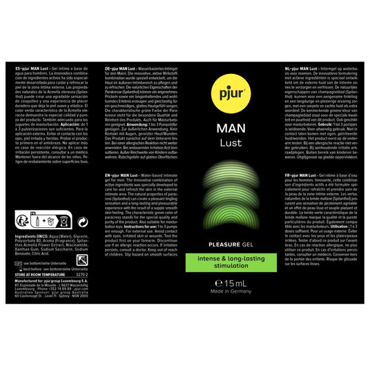 Pjur - Man Lust Pleasure Gel - 15ml – Arousal Gel
