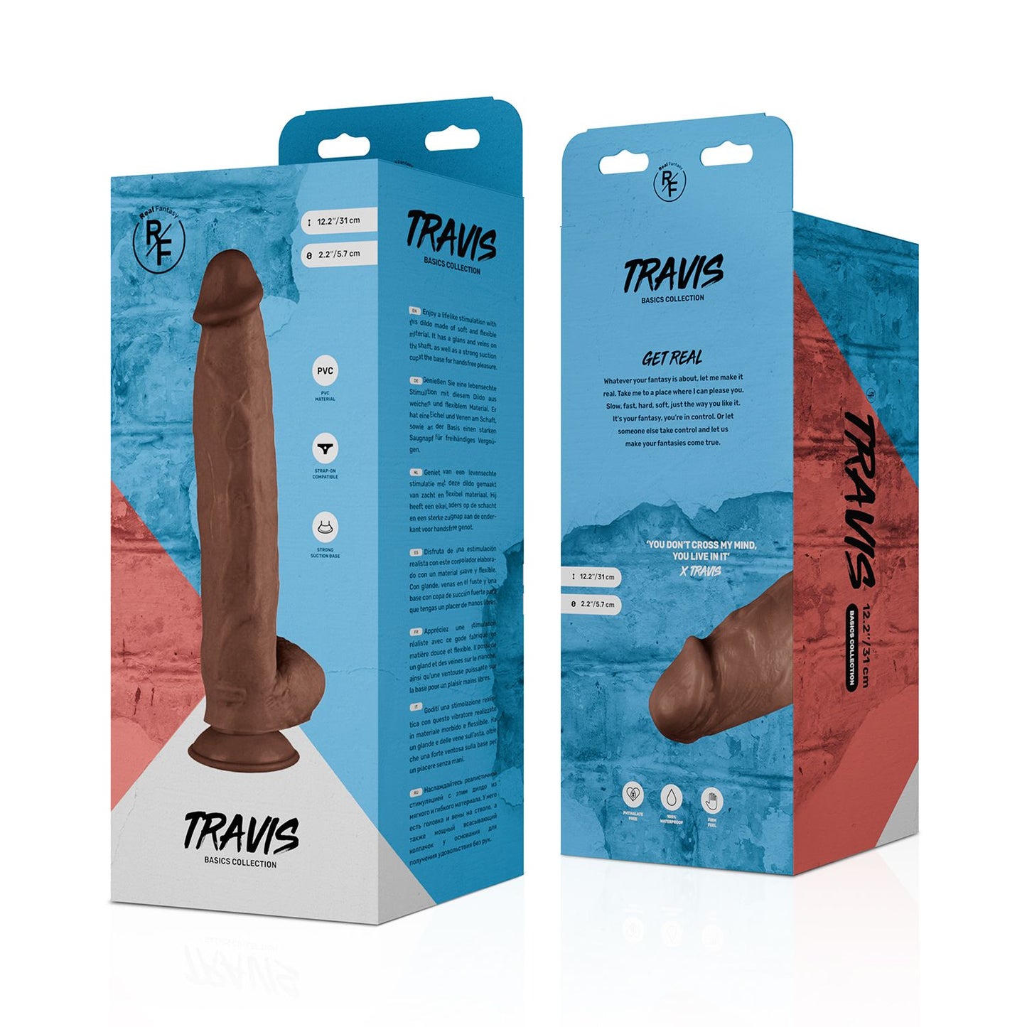 Real Fantasy - Travis Realistic Dildo - 31 cm