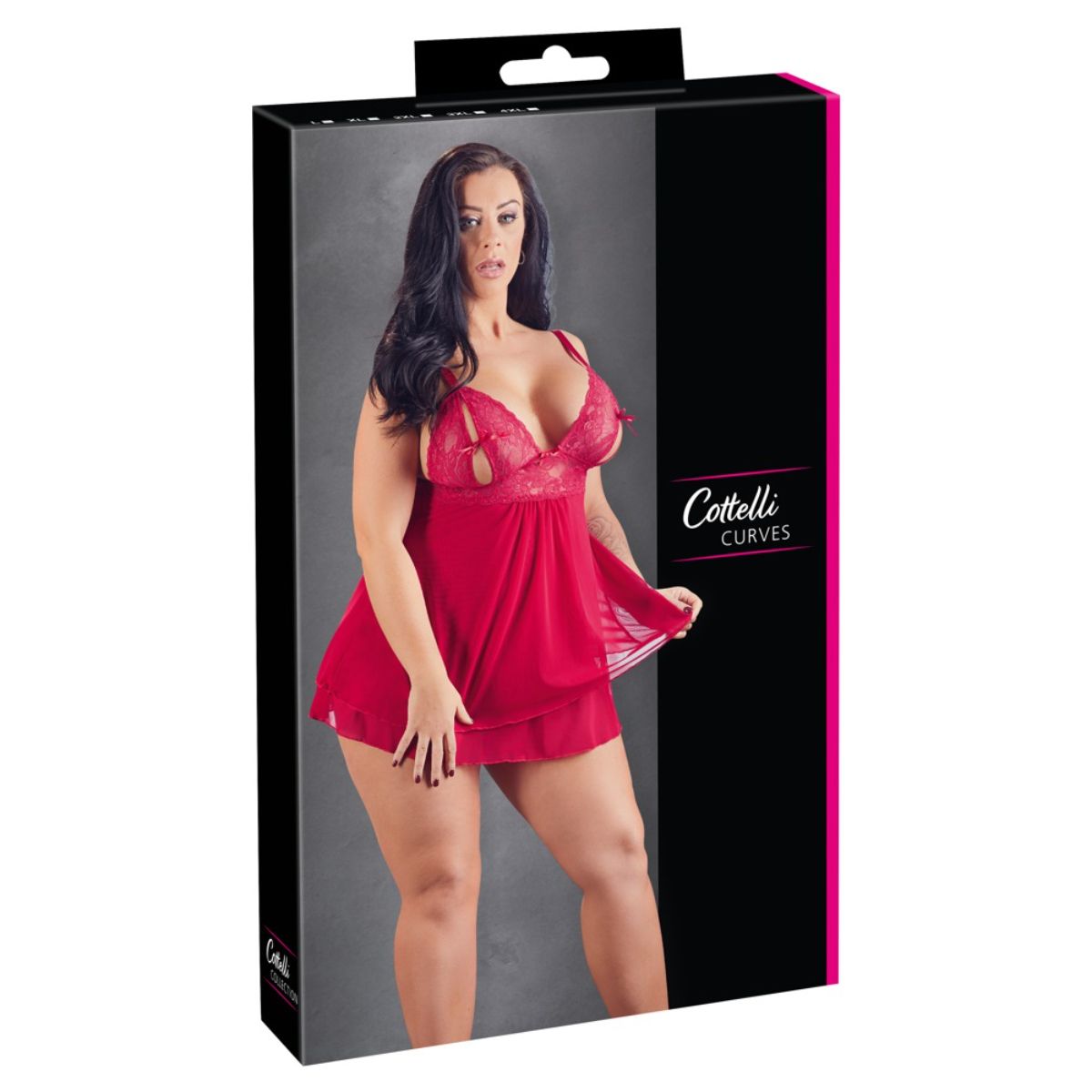 Babydoll With Half Open Cups | Cottelli Collection
