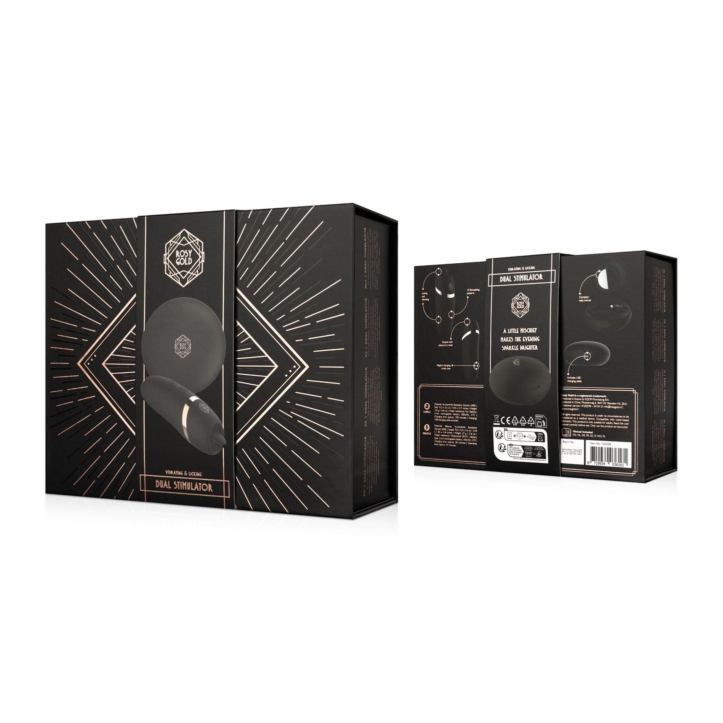 Licking Stimulator with Luxury Charging Case | Rosy Gold