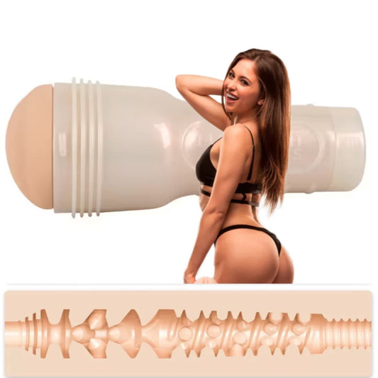 Fleshlight Reid Utopia sleeve with case and internal texture view