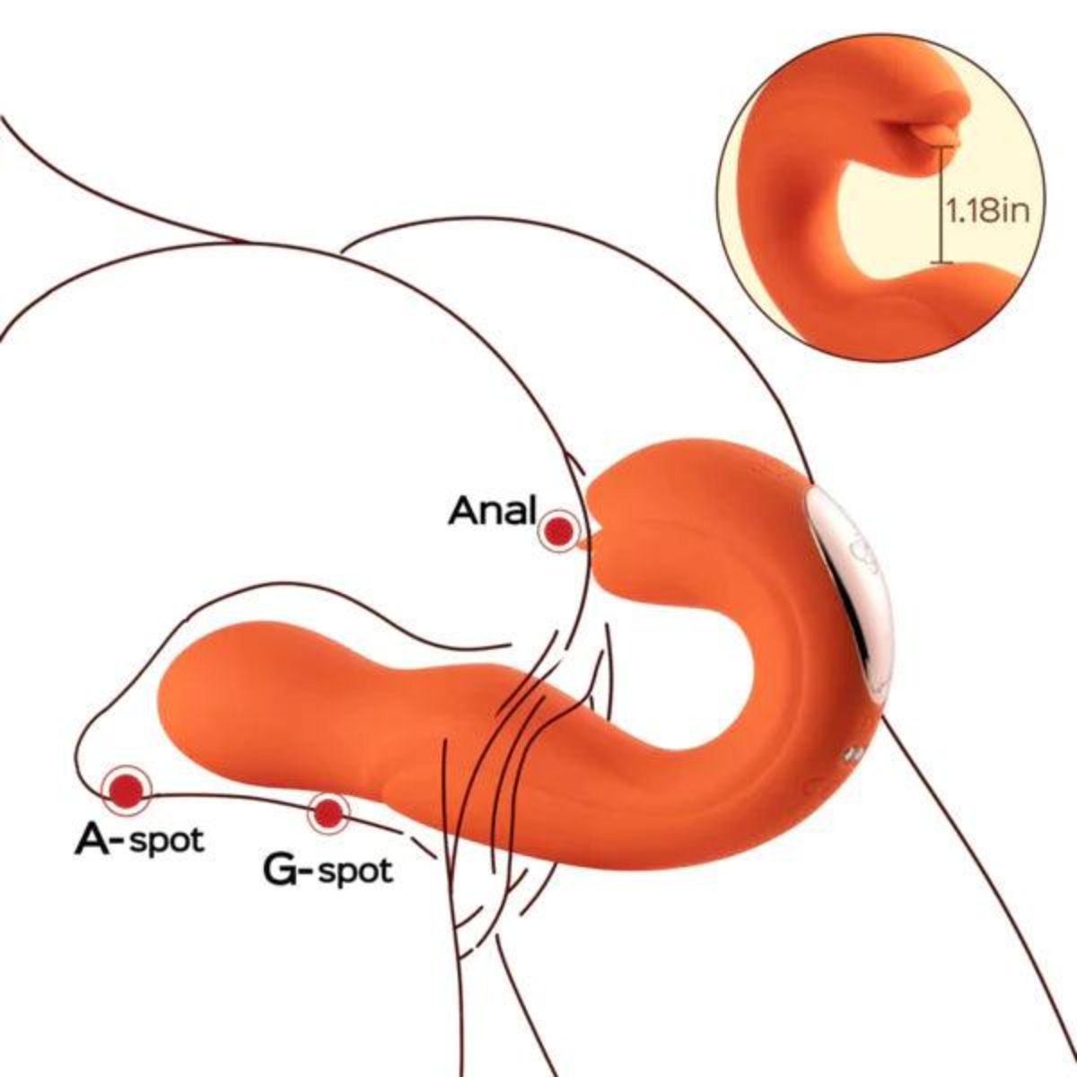 HoneyPlayBox - Vibrador G-Spot JOI - Vermelho