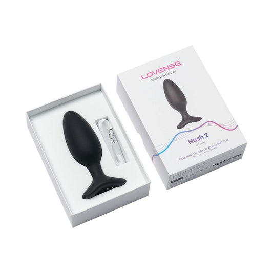 Lovense - Hush 2 Vibrating Butt Plug With App - Black