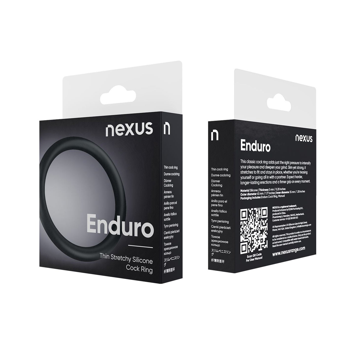 Nexus - Enduro Silicone Cock Ring - Black