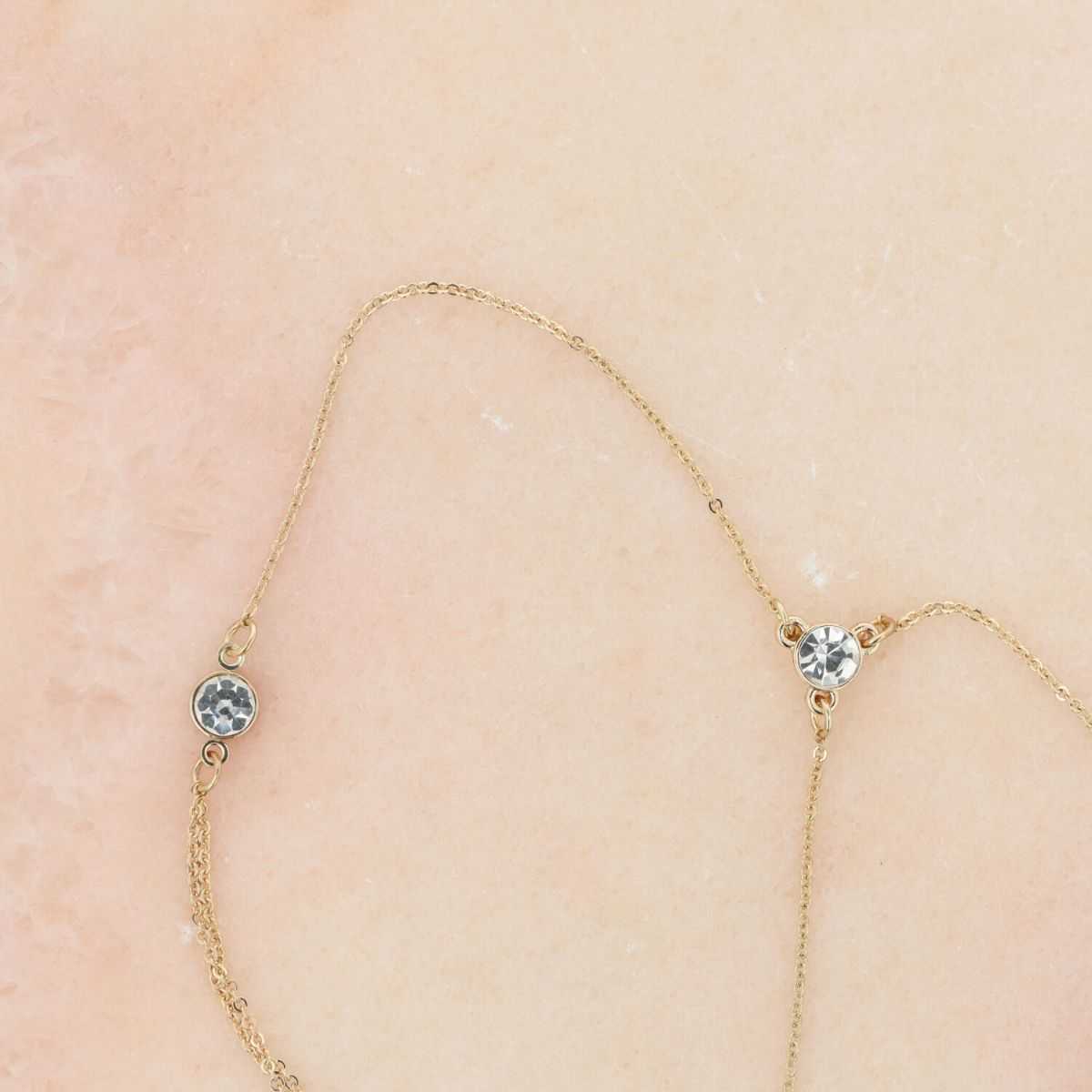 Twin Crystal Anklet- Transparent | Otazu