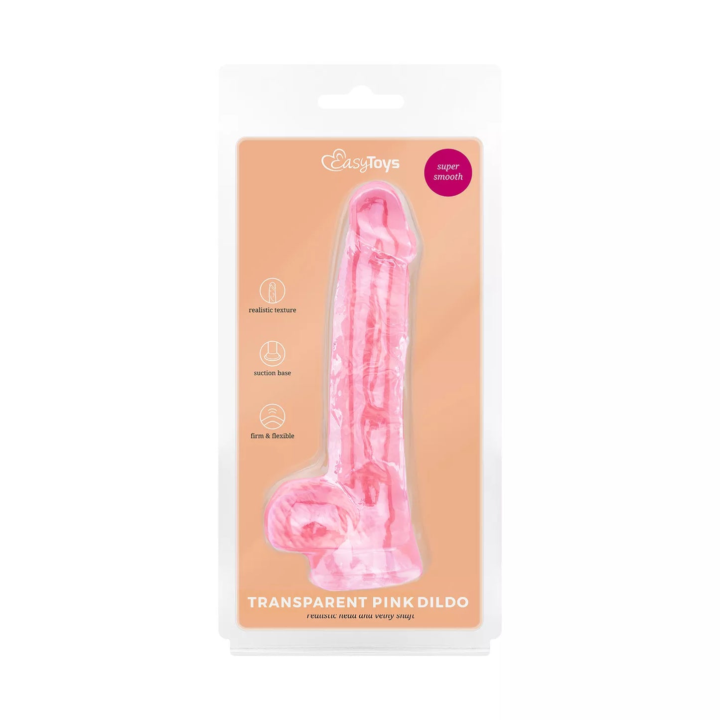 EasyToys Dildo - Jelly Dildo with Balls - 13.5 cm
