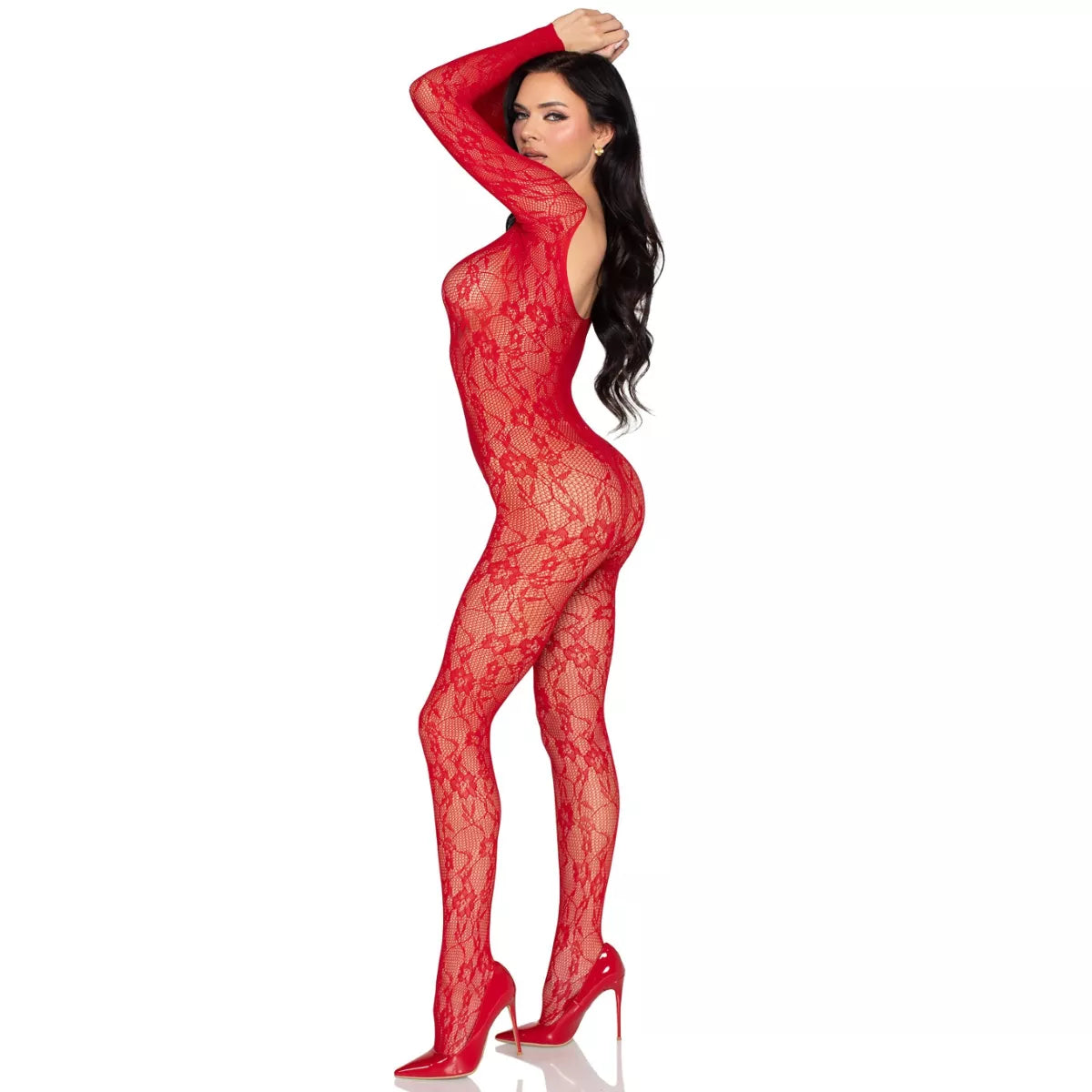 Leg Avenue - Lace Bodystocking - Red